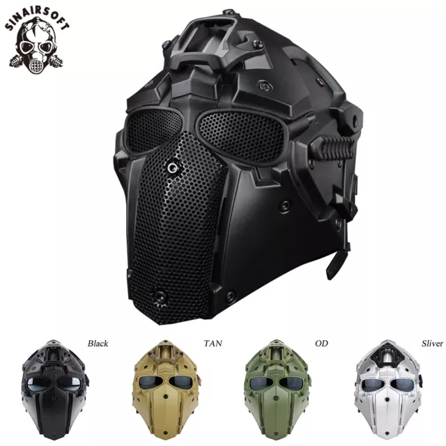 Skull Mask Outdoor Airsoft Paintball Tactical Full Face Protection Moto  Goggles