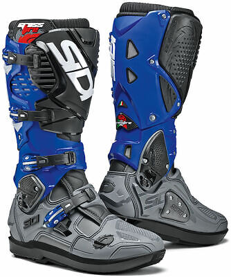 Stivali Boots Moto Cross Enduro Sidi Crossfire 3 Srs Grigio Blu Nero Tg 44