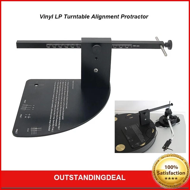Vinyl LP Turntable Alignment Protractor For Phono Record Player Cartridge Stylus