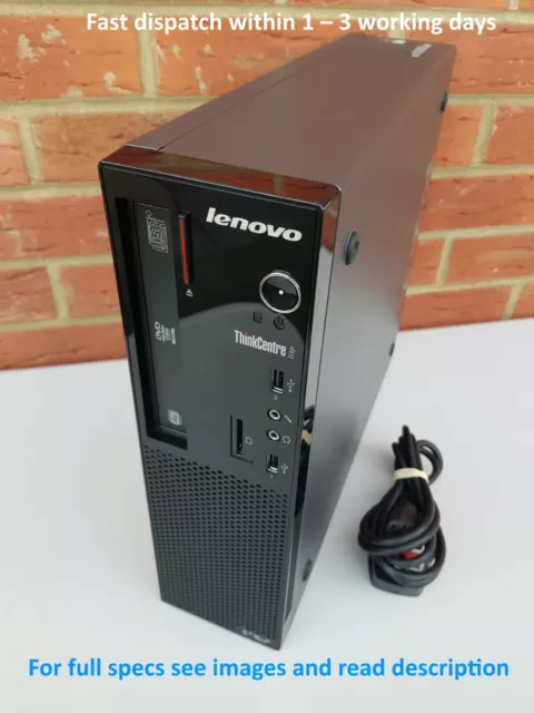 Fast Lenovo PC Core i3 Win10Pro 8GB RAM 60GB SSD Plus 320GB HDD WiFi DVI VGA