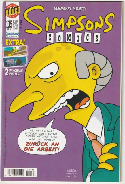 SIMPSONS COMICS #135 No Poster, Panini/Bongo Comics 2008 COMICHEFT Z1/1-