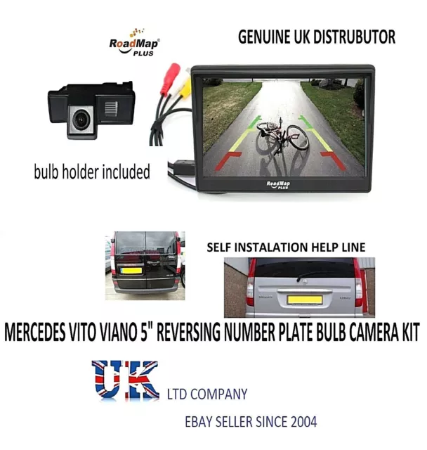 reverse parking camera kit number plate for mercedes vito viano