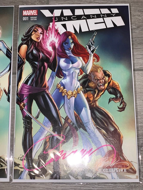 Extraordinary and Uncanny X-men 1 J. Scott Campbell NM Signed W/ COA sealed 2