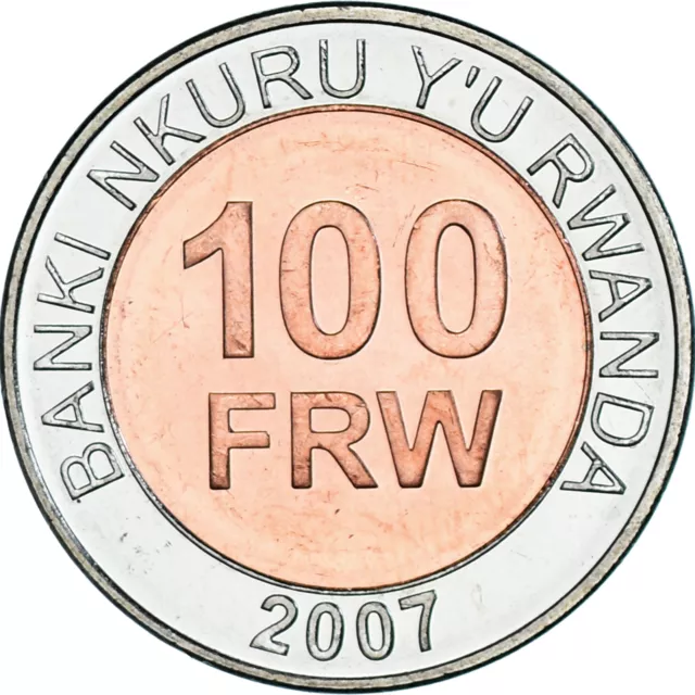 [#1180627] Coin, Rwanda, 100 Francs, 2007, British Royal Mint, MS(63), Bi-Metall 2
