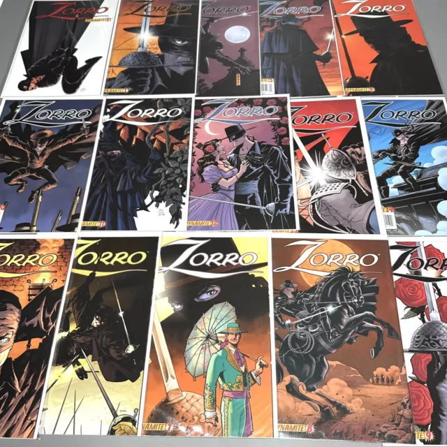 Dynamite Comics Zorro 1-14 Variant #1 Issue VF/NM Mexican Superhero Lot (2008)