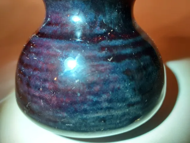 Ceramic / Porcelain Insulator - No Name - DEEP RED / BROWN - Iridescent 15
