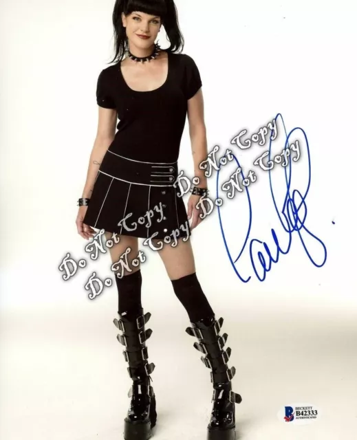 Pauley Perrette Signed Photo NCIS Abby Short Skirt Boots Sexy 8x10 RP