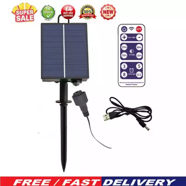 Solar Battery Box Outdoor Indoor LED String Lamp Panel Controller with Remote