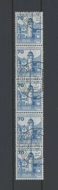 BERLIN ROLLENMARKEN B&S 5er-Streifen 538 A I R GESTEMPELT Im Mi nur ** !! m1578