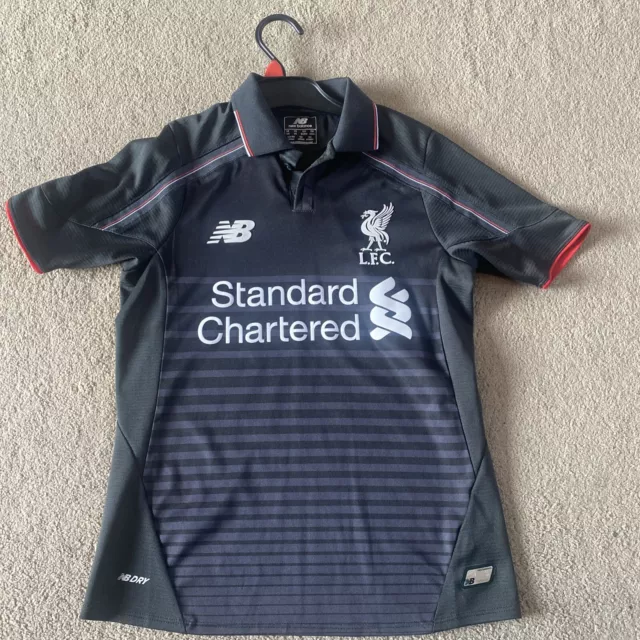 Liverpool Football Club FC Black Shirt Age 7-8 Approx, Size SB, Lovely Condition