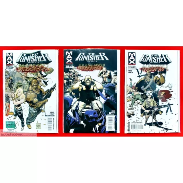 Punisher # 1 3 5 Barracuda Frank Castle 3 Marvel Max Comic Issues (Lot 2150 US