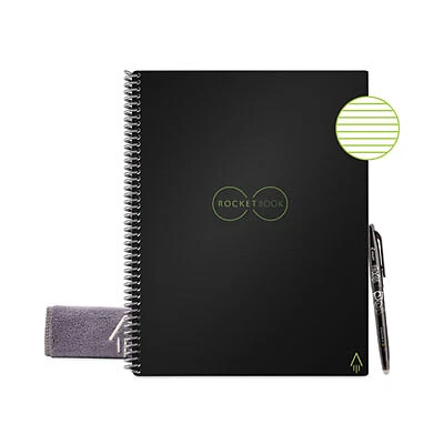 Core Smart Notebook ROCKETBOOK EVR2LRCA CORE Smart Notebook, Medium/college Rule, Black ...
