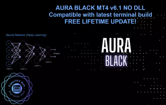 AURA BLACK Edition Best MT4 forex Gold robot EA no DLL unlimited! v6.1