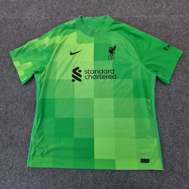 Liverpool FC Jersey Mens 2XLARGE green goalkeeper goalie 2021-22 home Size 2XL