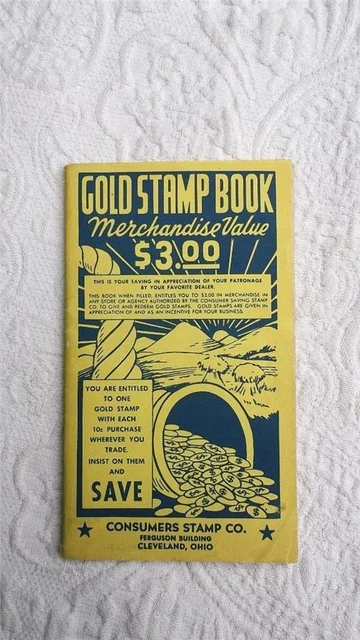Vintage Gold Stamp Book Mandel's Shoe Store 6125 St Clair Avenue Cleveland Ohio