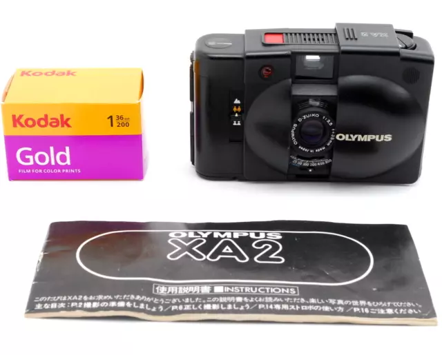 Video【Exc+4】Fotocamera a pellicola 35 mm Olympus XA-2 con telemetro dal...