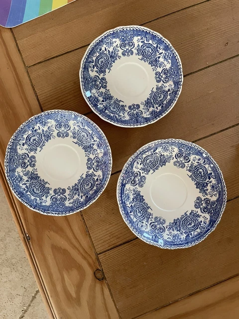 Soucoupe Vintage Villeroy & Boch Burgenland - Céramique Fleurie Rouge, Années 50 - Rare