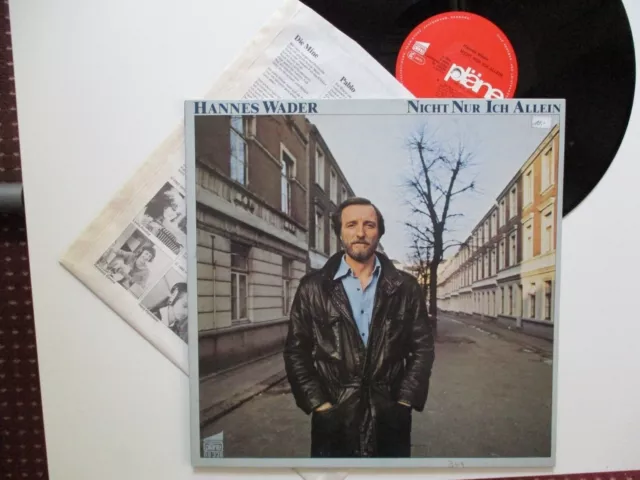 LP - HANNES WADER - NICHT NUR ICH ALLEIN / PLÄNE 88328 von 1983 " WASHED " #A58#