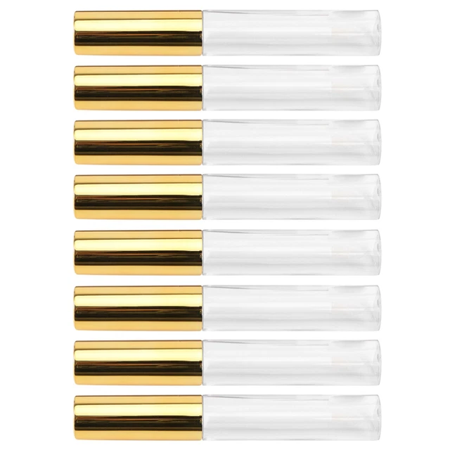 8pcs plastique vide lèvre gloss ronde glace de la lèvre bouteilles bouteilles
