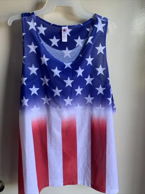US Womens American Flag Tops Size 3Xg (22)