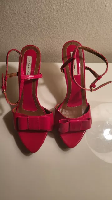 Zara Red Sandals Size 9 New