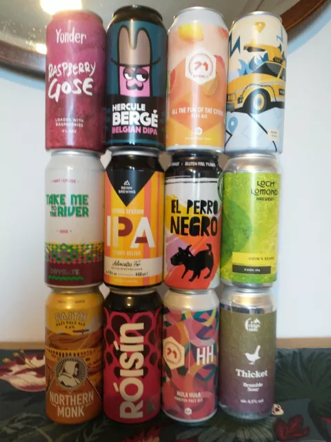 Collection of 12 Empty Craft Beer Cans Clean, excellent cans. 440ml d3