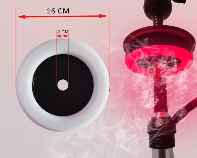 Shisha LED, Hookah,  Ringlampe mit Ladegerät+Fernbedienung ,