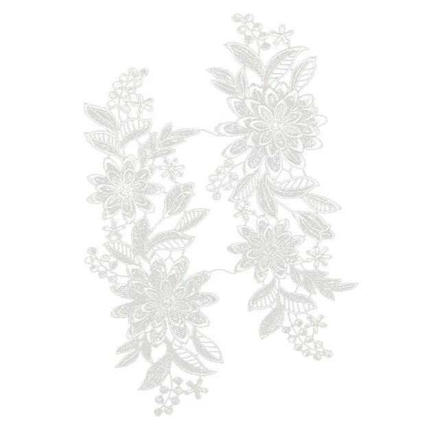 1 paire de dentelle  motif patron de couture applique coudre sur