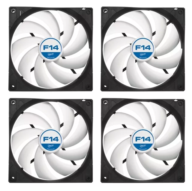 4 x Pack of Arctic Cooling F14 140mm Case Fan 1300 RPM