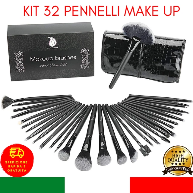 ✅ SET 32 PENNELLI MAKE UP Trucco kit Professionale Cosmetica più Custodia ✅