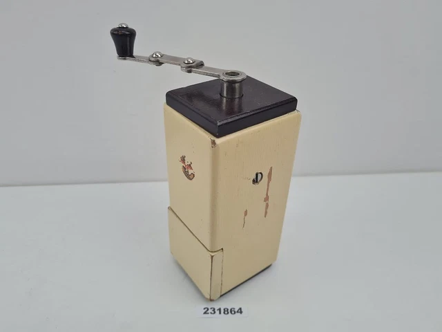 Kaffeemühle Leinbrock's Ideal Holz Mühle Retro Deko Küche DDR alt antik #231864