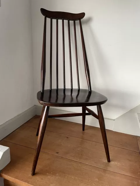 Vintage Original Ercol Goldsmith Windsor Chair Dark Wood