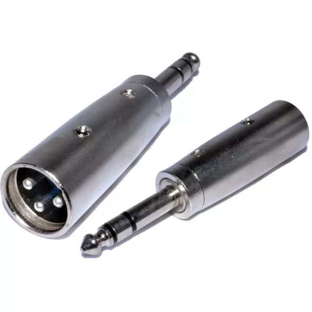 XLR Male Plug 3 Pins to 6.35mm 1/4 inch Stereo Jack Plug Audio Adapter [006096]