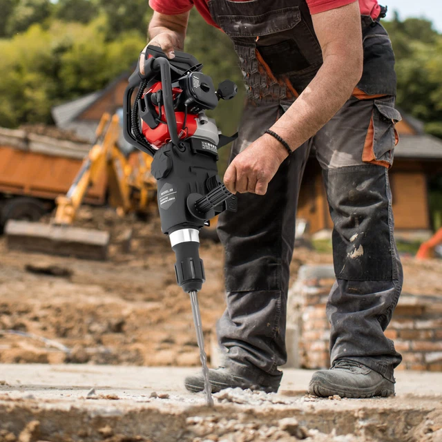1.2KW 2 Stroke Gasoline Demolition Jack Hammer Drill Concrete Breaker