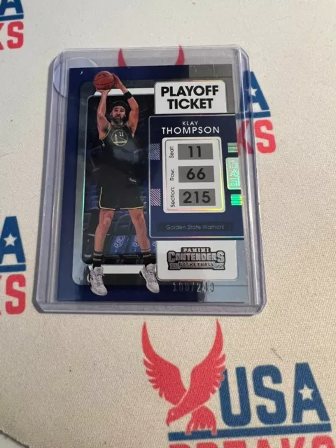 2021-22 Panini Contenders Basketball Klay Thompson Playoff Ticket /249
