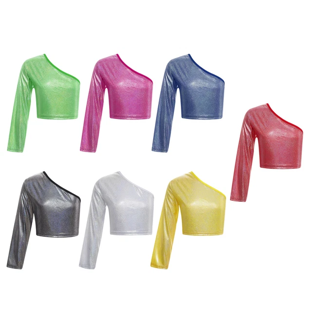 Dancing Costume Jazz Girl Dance Top Hip Hop Kids Dancewear Long Sleeve Tank Top