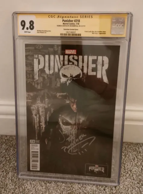 Punisher 218 CGC SS 9.8 Celebrity Signed by JON BERNTHAL TV Variant Netflix MCU