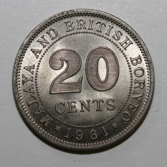 Malaya & British Borneo 20 cent 1961 UNC (JF/R213)