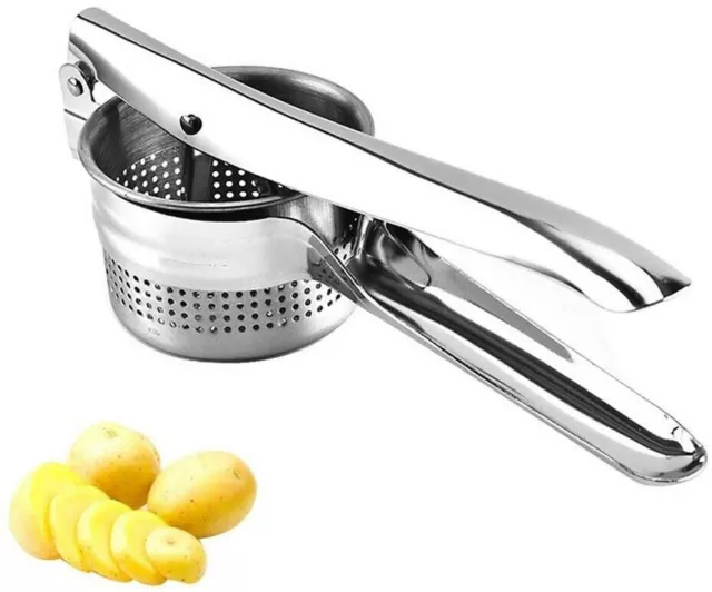 Heavy Duty Stainless Steel Potato Ricer Puree Masher Vegetable Fruit Presser