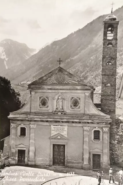 Cartolina - Sambuca ( Valle Stura ) - Chiesa Parrocchiale - 1960 ca.