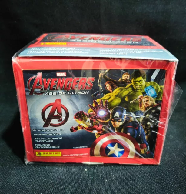 Panini Marvel Avengers Age Of Ultron Factory Sealed Sticker Box (50 Packs 250 St
