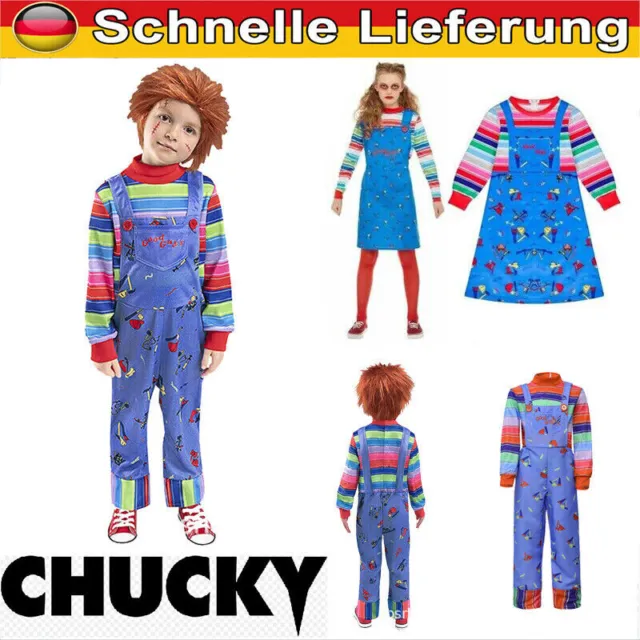 Kinder Kleinkind Chucky Kostüm Buch Tag Jungen Mädchen Fancy Kleid Outfit DE