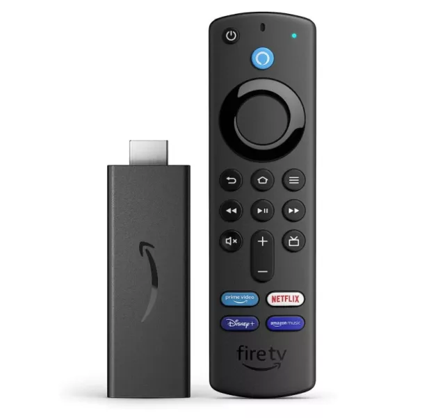 Fire TV Stick avec télécommande vocale Alexa (avec boutons de contrôle).