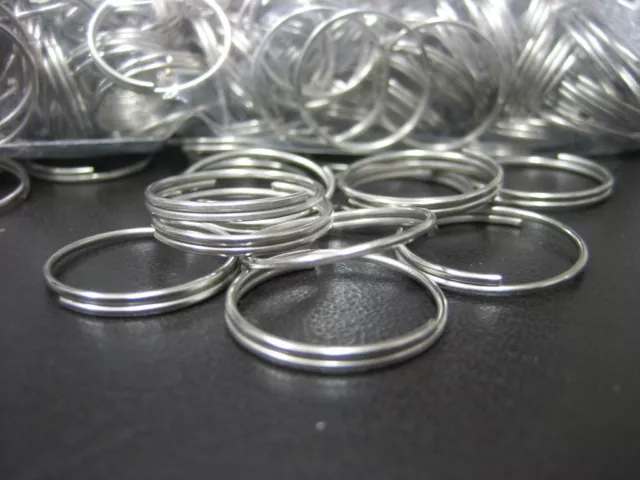 Lot 1000 pc 3/4" Bulk Steel Split Rings -  Gift Craft Key Rings