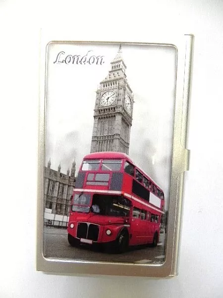Visitenkarten Etui London Big Ben,Bus,England,Business Card Holder