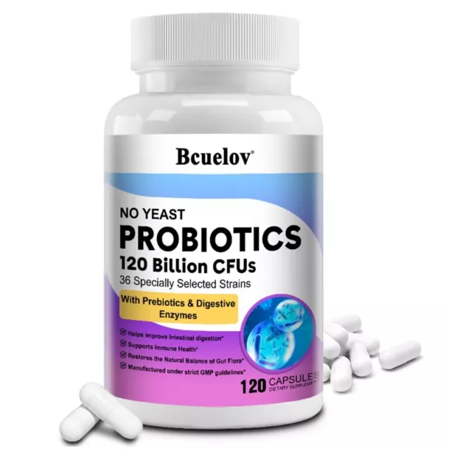 Probiotic 120 Billion CFU Lactobacillus Acidophilus 120 Capsules