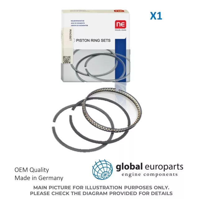Piston Rings For Peugeot Citroen Tu1 Engine Std 72.00Mm 1 Set