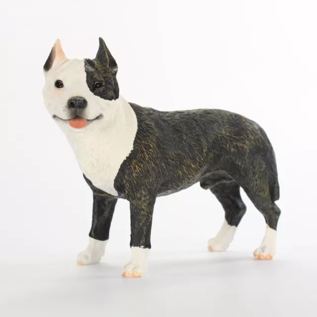 Pitbull Figurine Hand Painted Collectible Statue Brindle
