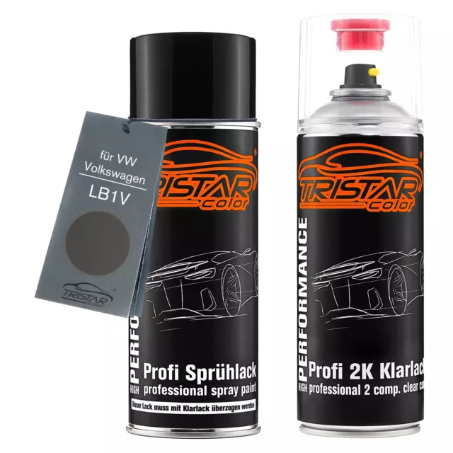 Autolack 2K Spraydosen Set für VW Volkswagen LB1V Terrabraun Metallic