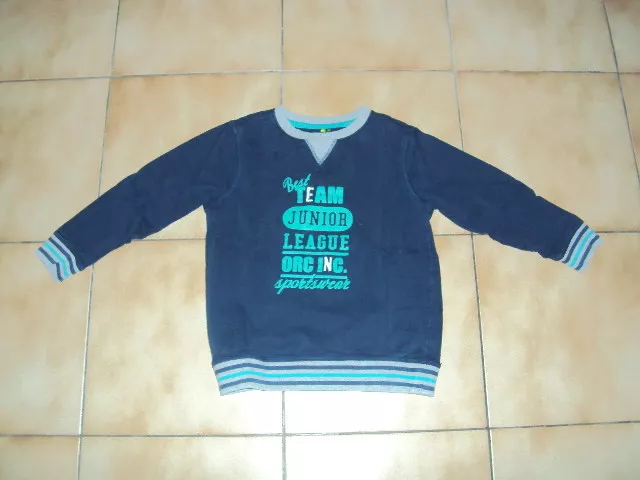 Sweat bleu marine garçon en 10 ans en TBE